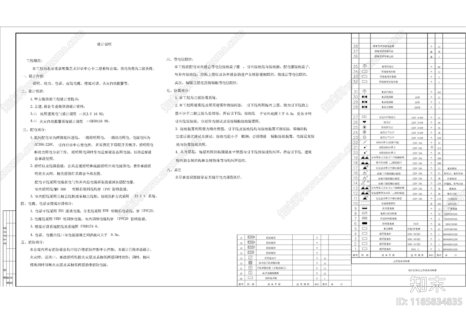 电气图施工图下载【ID:1185834835】