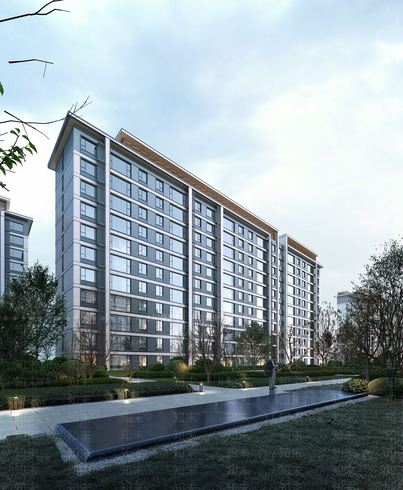 现代简约多层住宅SU模型下载【ID:1185836114】