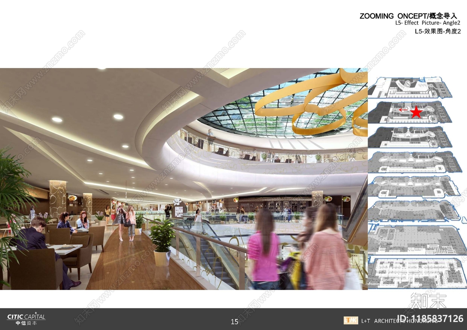 现代商场cad施工图下载【ID:1185837126】