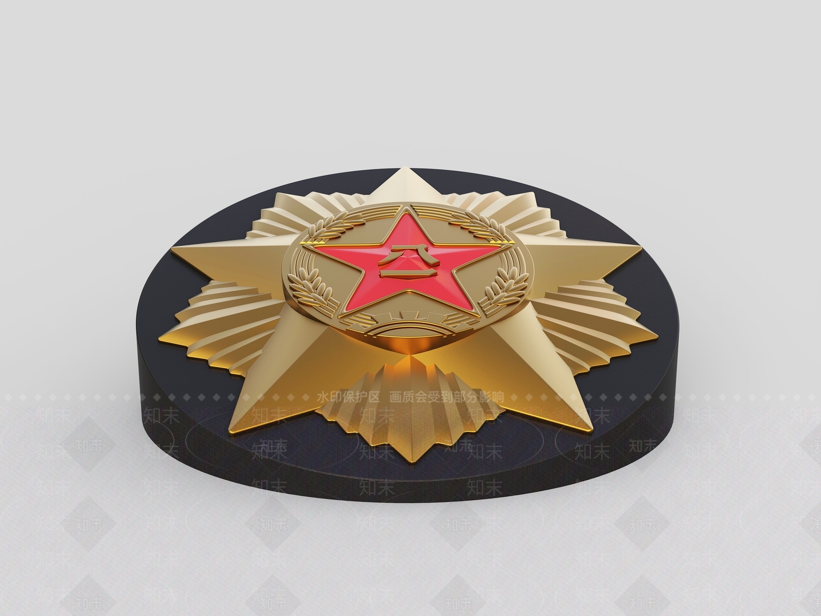 旗帜徽章3D模型下载【ID:1185839725】