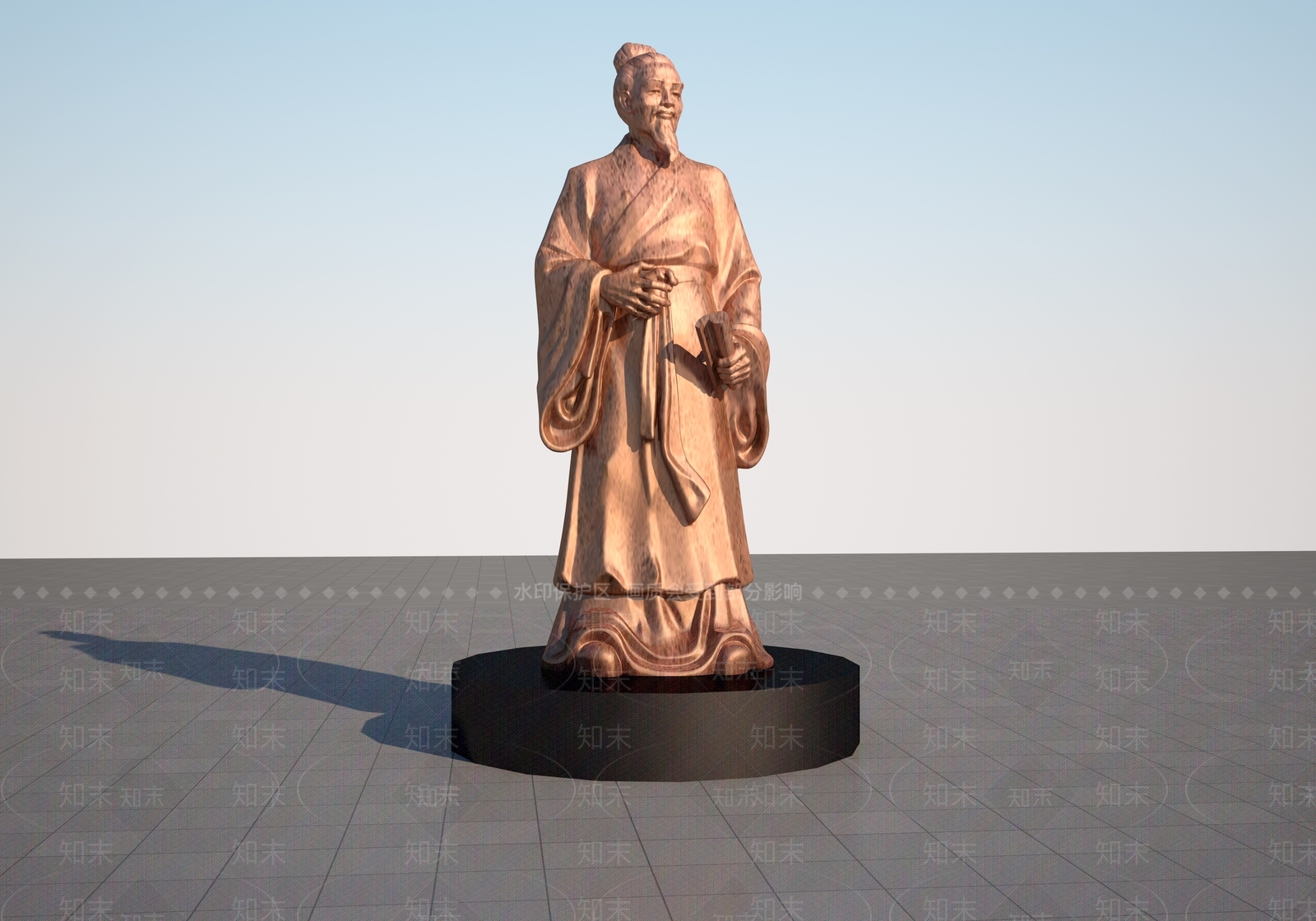 中式景观雕塑3D模型下载【ID:1185842062】