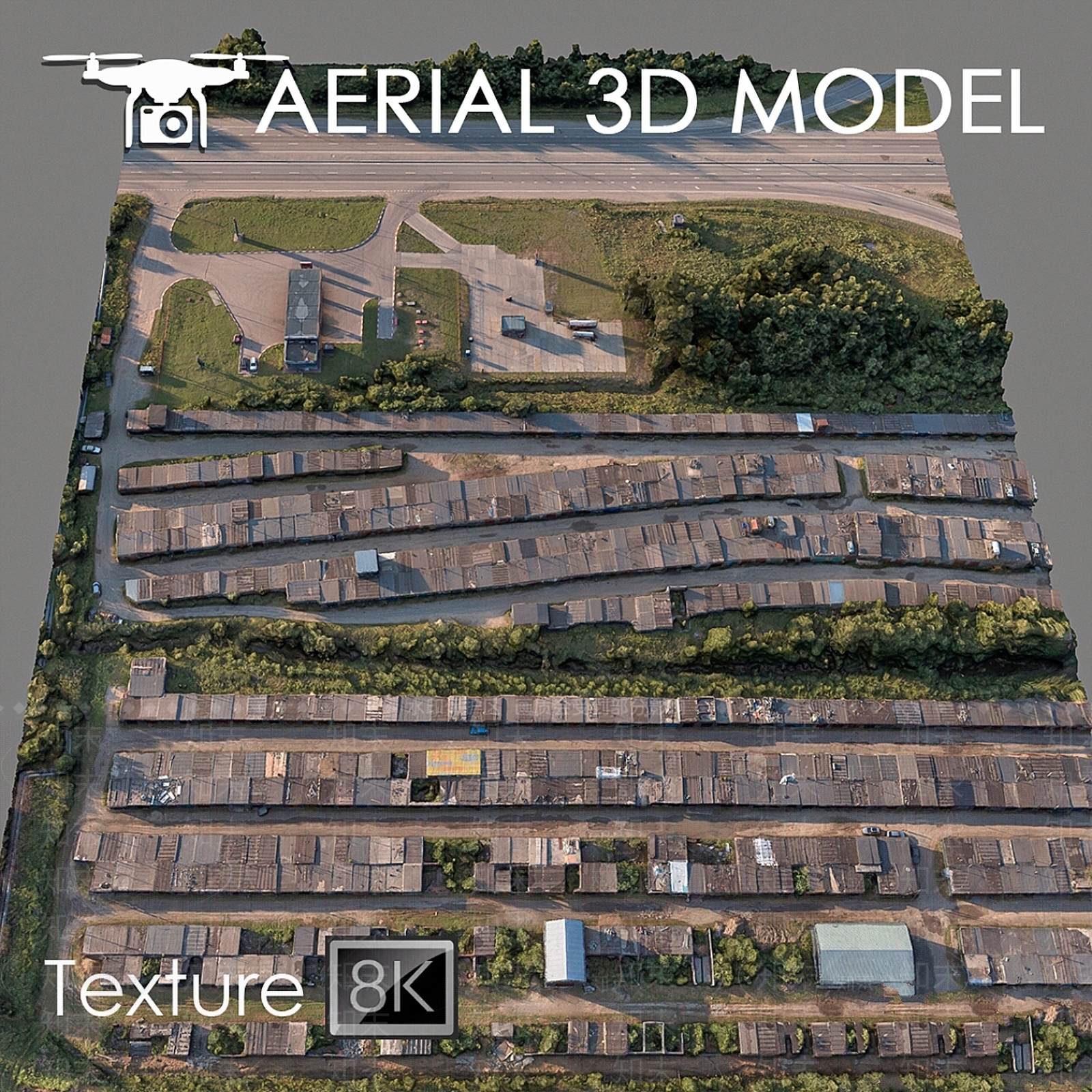 现代鸟瞰规划3D模型下载【ID:1185842824】