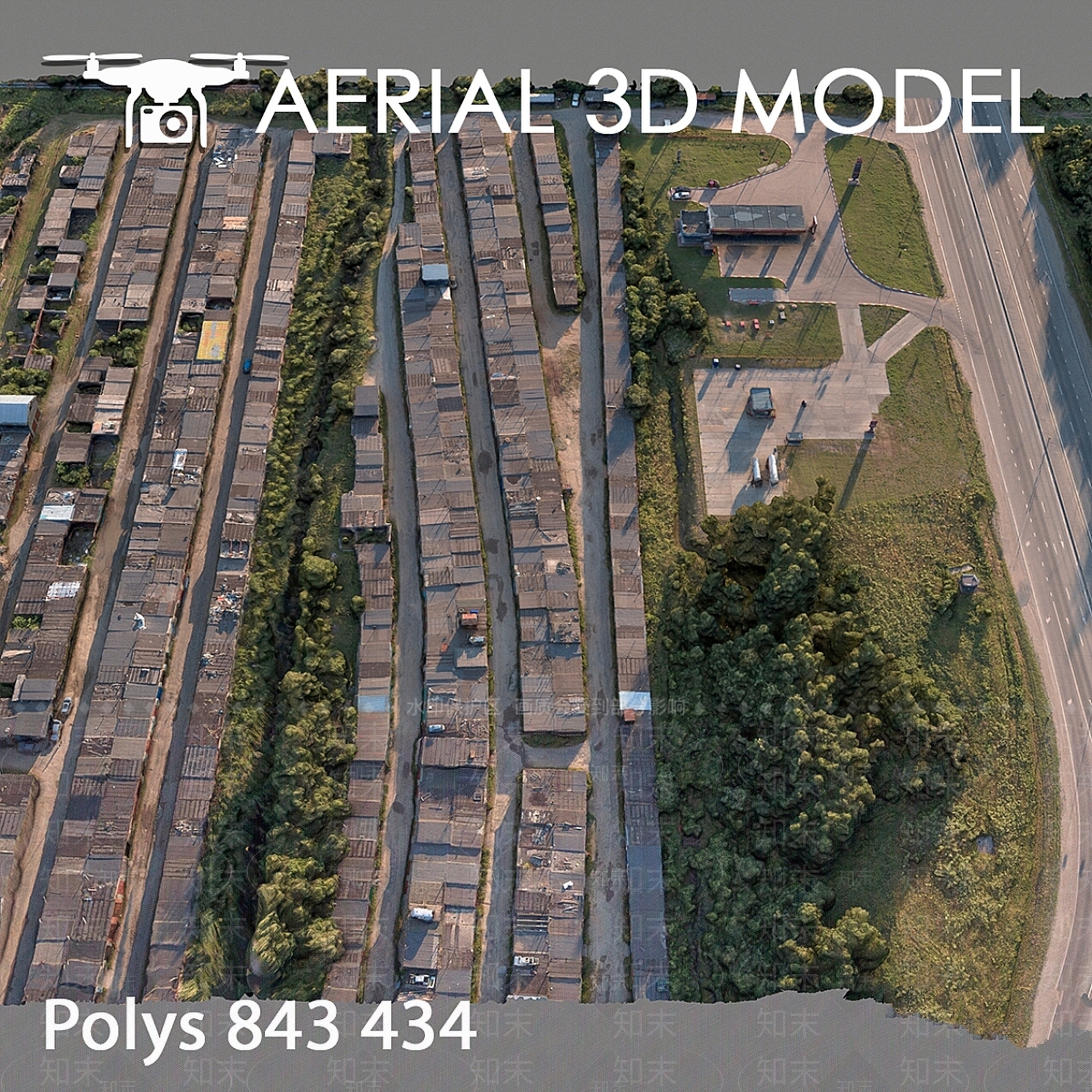 现代鸟瞰规划3D模型下载【ID:1185842824】