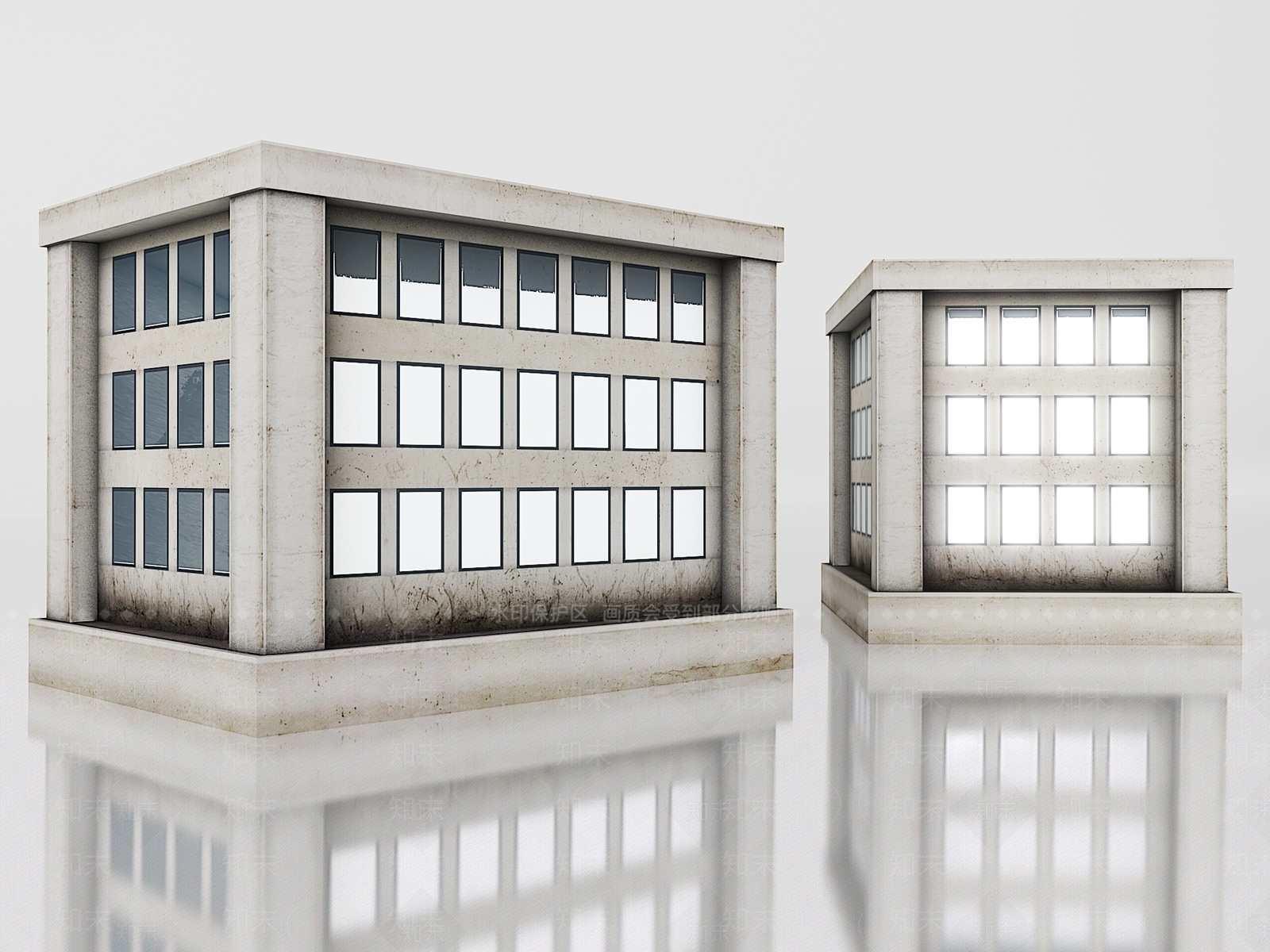 现代办公楼3D模型下载【ID:1185843174】
