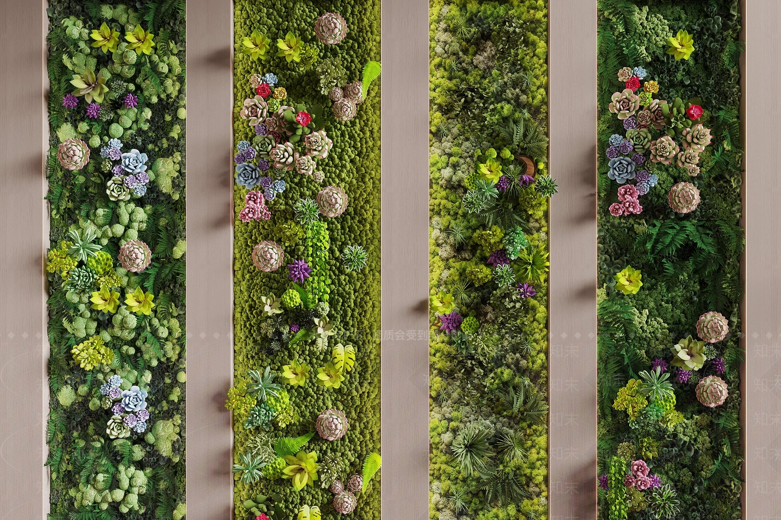 绿植墙3D模型下载【ID:1185845641】