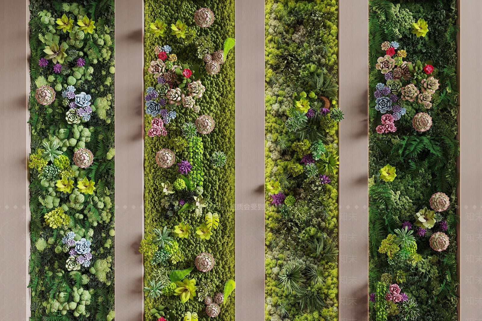 绿植墙SU模型下载【ID:1185845764】