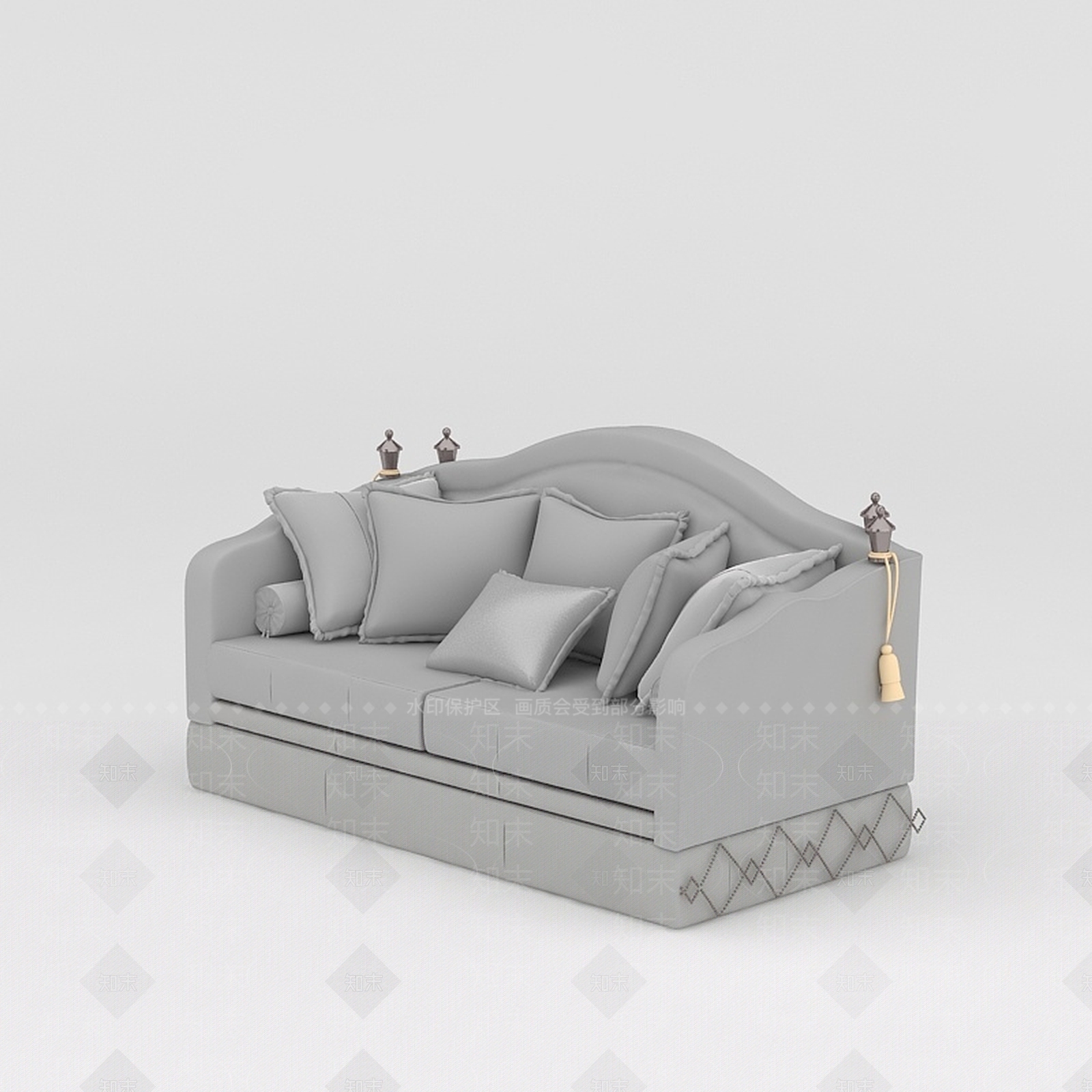 现代双人沙发3D模型下载【ID:1186344072】