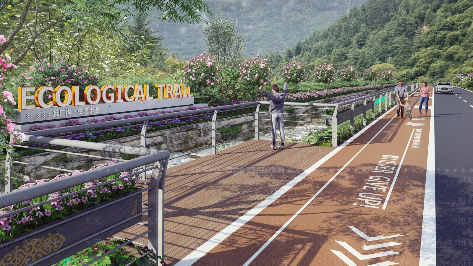 现代滨水景观SU模型下载【ID:1185852316】