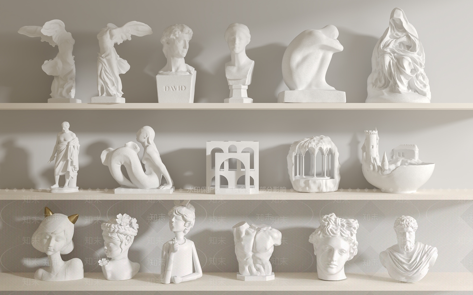 法式简欧雕塑摆件SU模型下载【ID:1185852344】