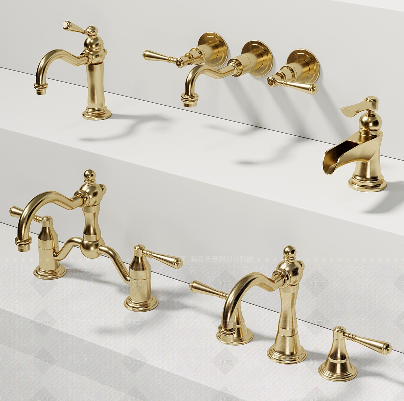 美式欧式水龙头SU模型下载【ID:1185855522】
