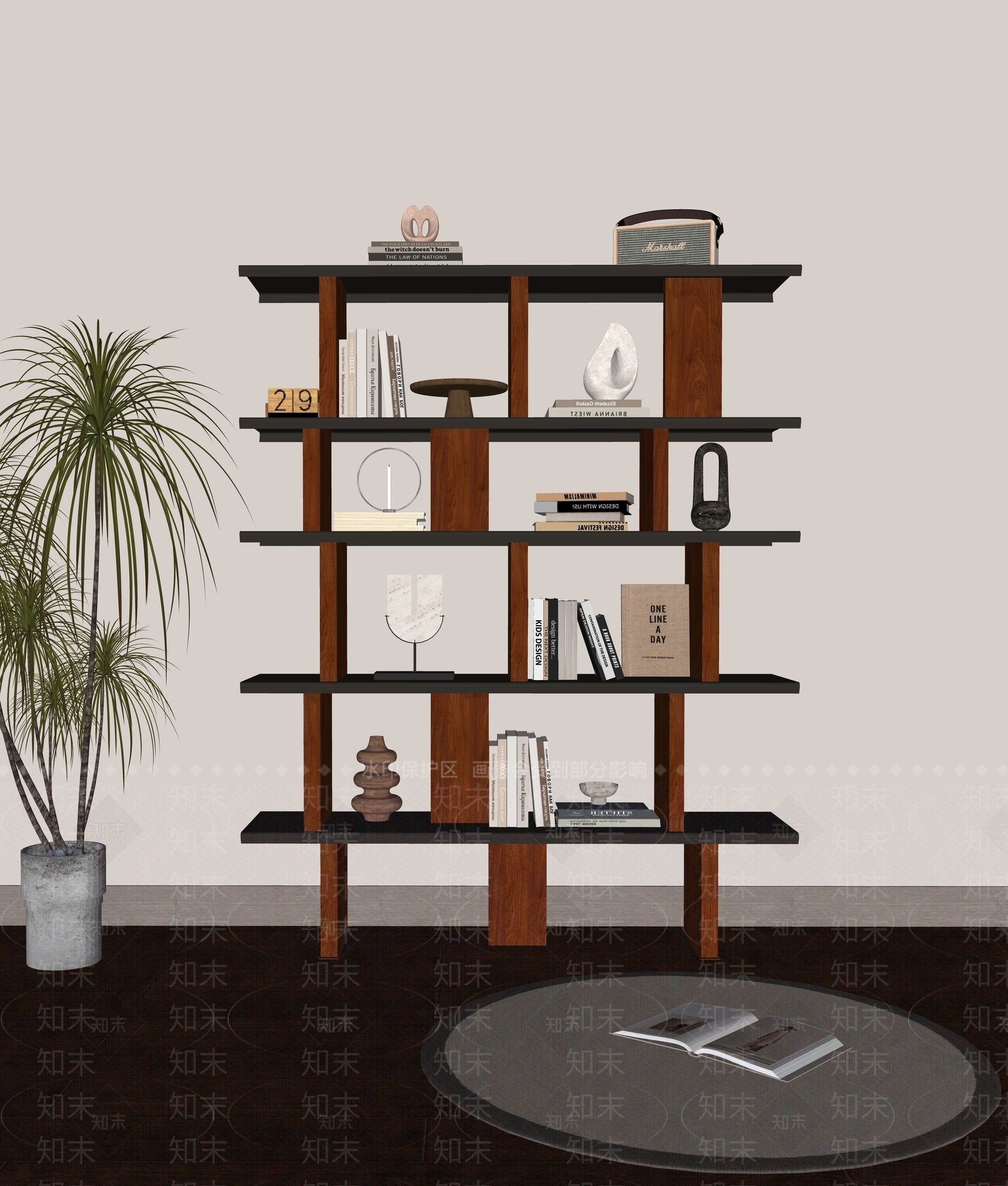 中古复古书架SU模型下载【ID:1185864631】