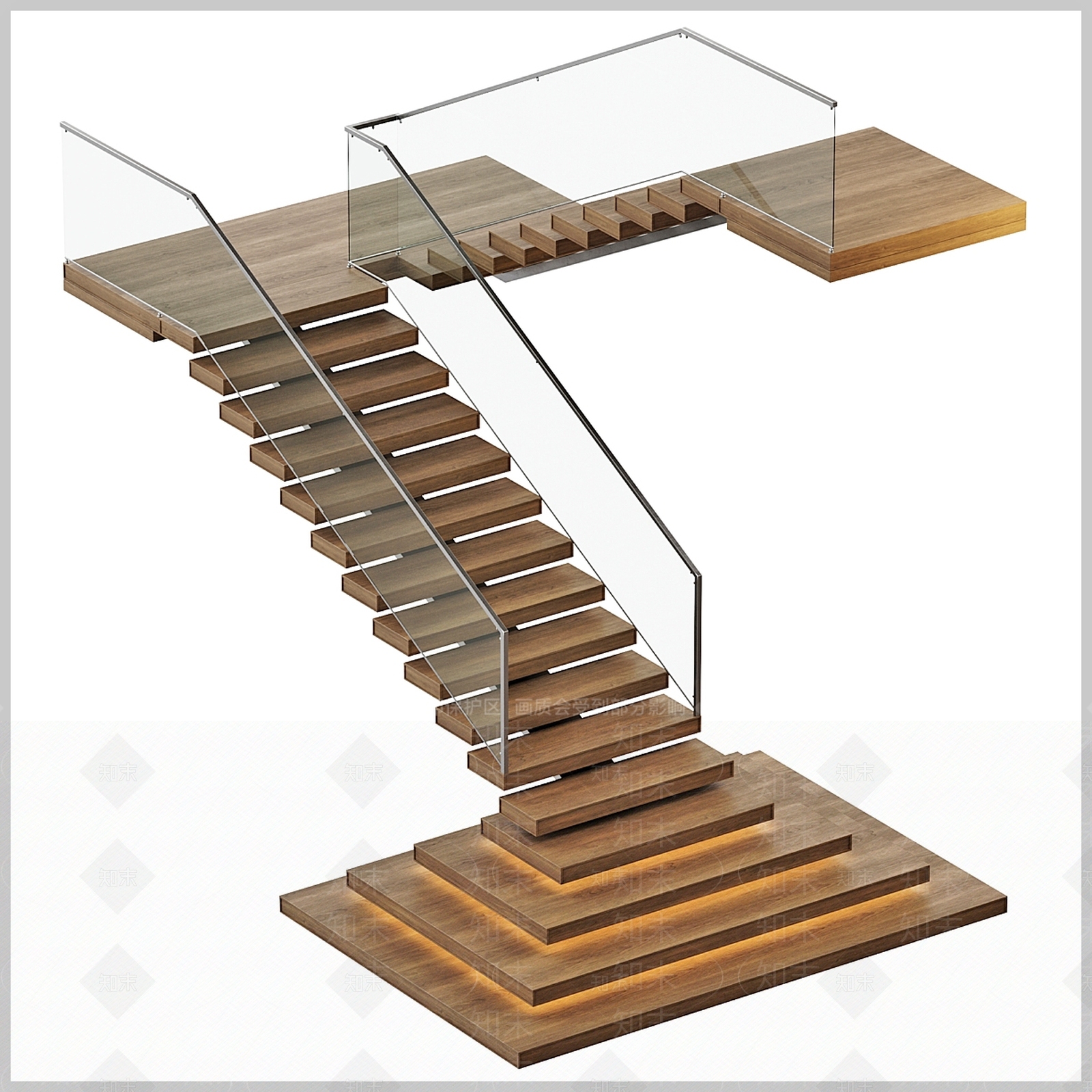 中式现代楼梯3D模型下载【ID:1185864846】