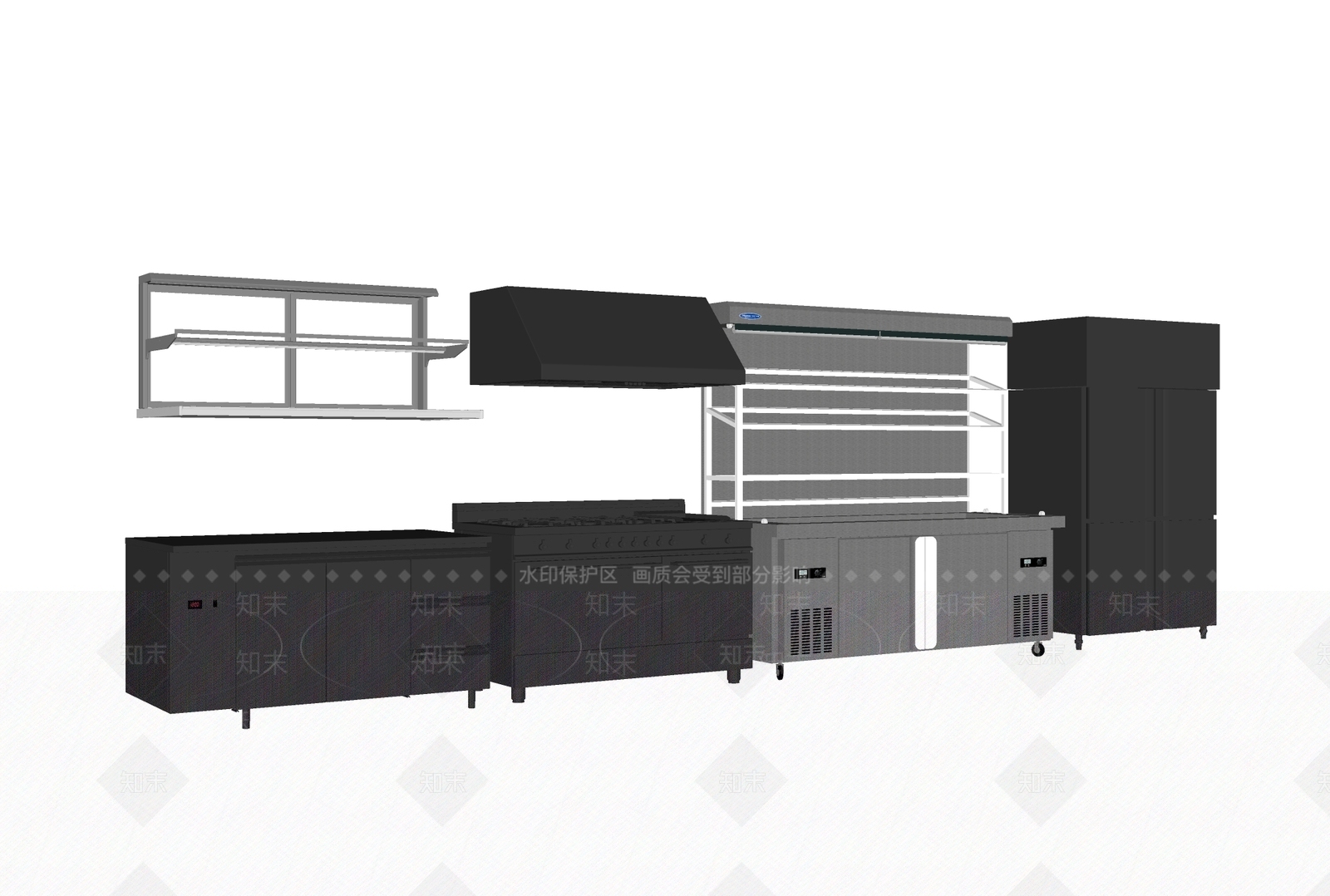 厨房用品组合SU模型下载【ID:1185868620】