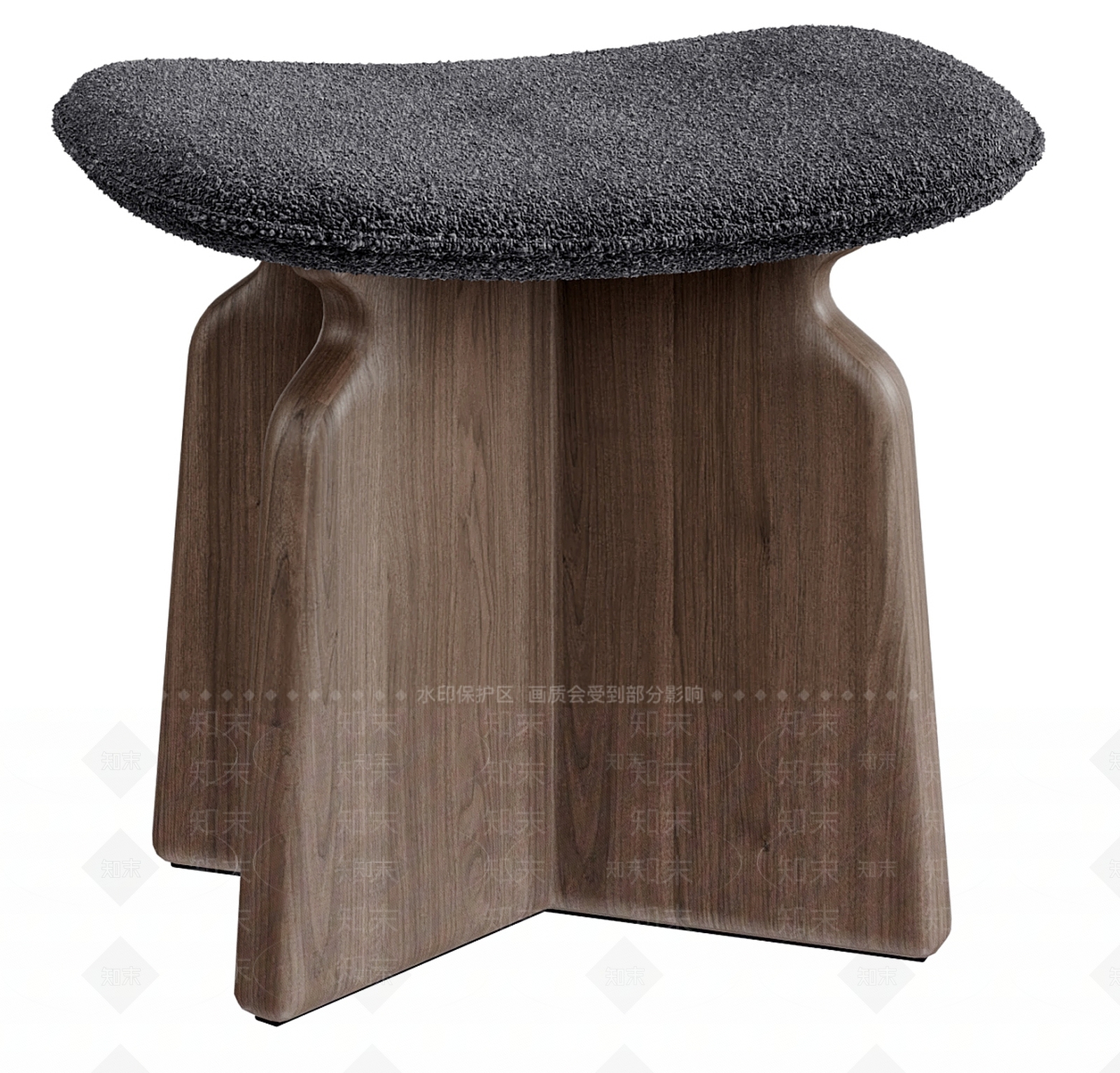 侘寂中古沙发凳3D模型下载【ID:1185868831】