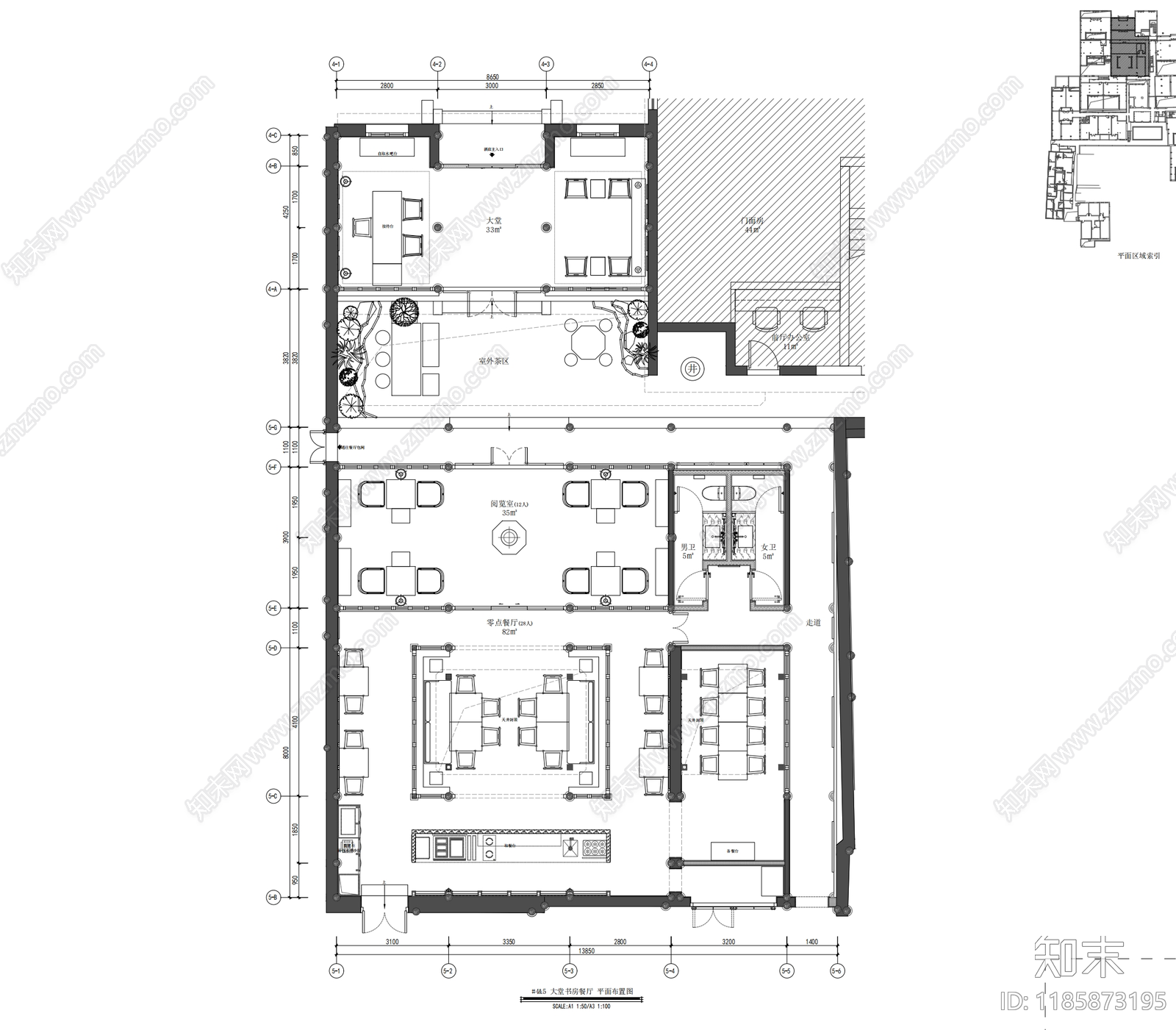 酒店大堂施工图下载【ID:1185873195】