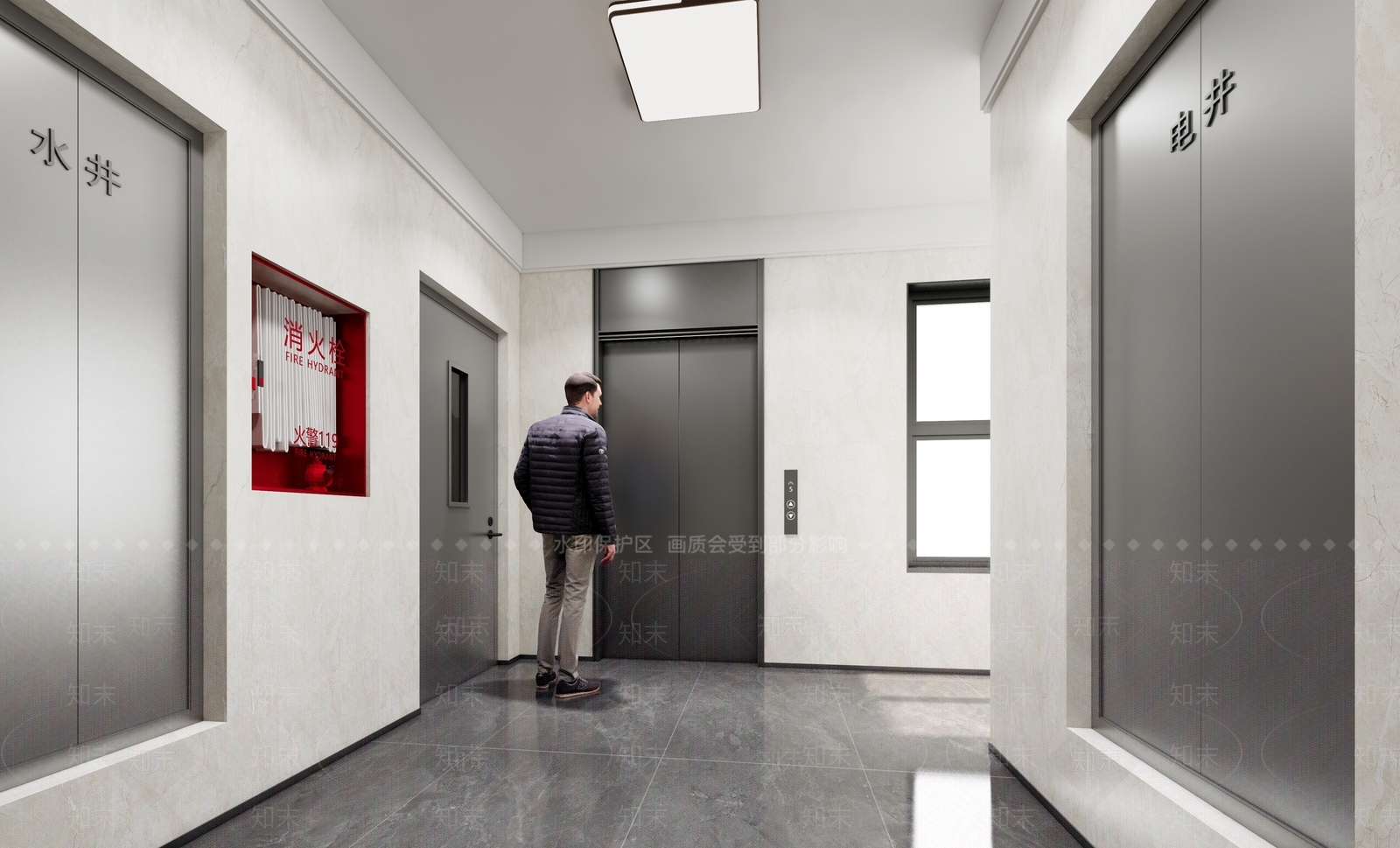 现代电梯厅SU模型下载【ID:1185874732】