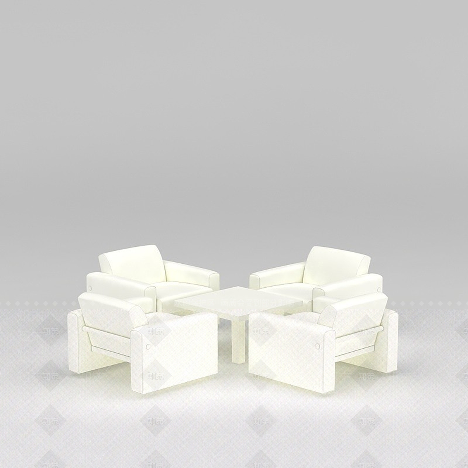现代沙发组合3D模型下载【ID:1186368748】