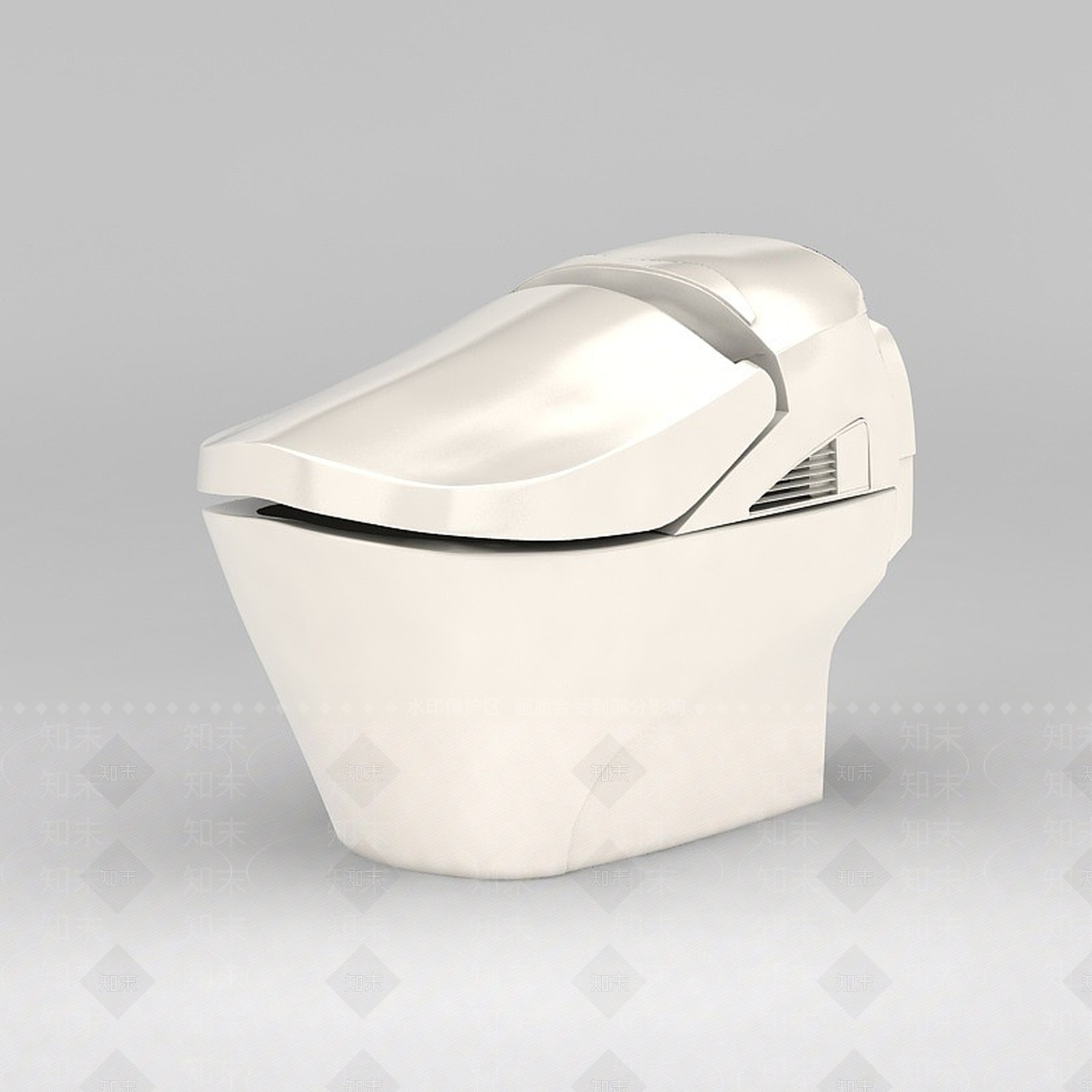 现代马桶3D模型下载【ID:1186402235】