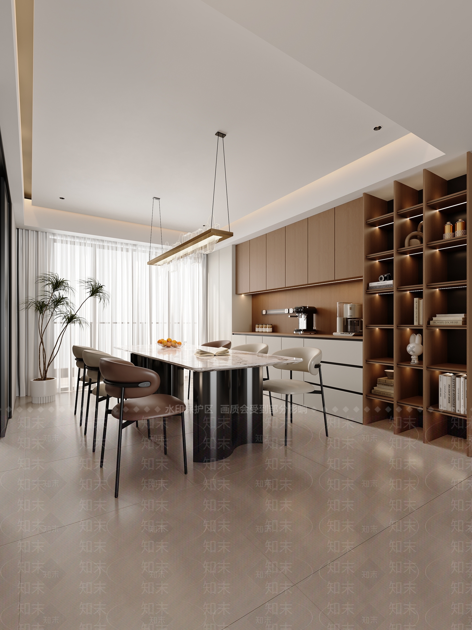 现代开放式厨房3D模型下载【ID:1215019980】
