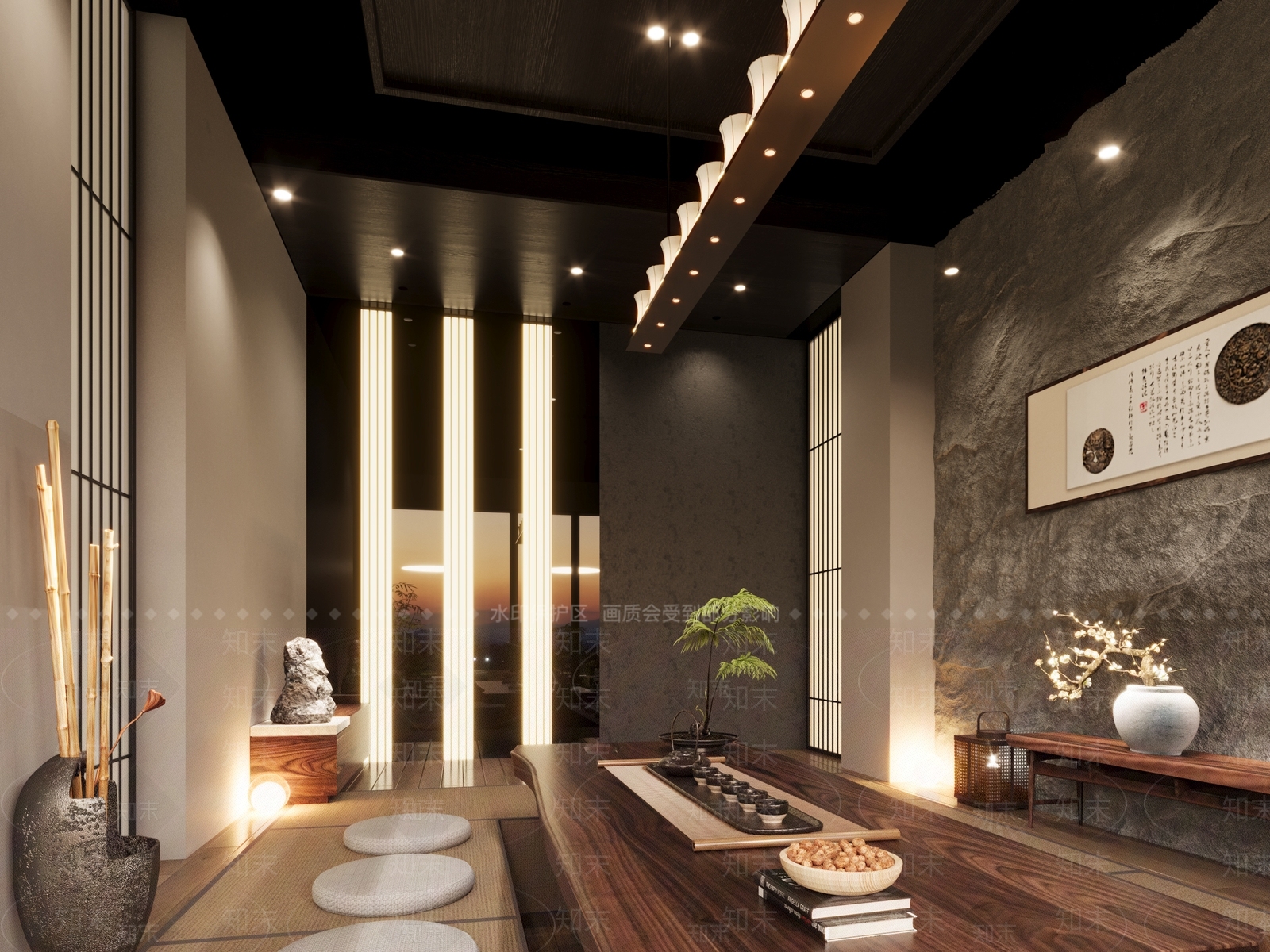 新中式中式茶馆3D模型下载【ID:1185890233】