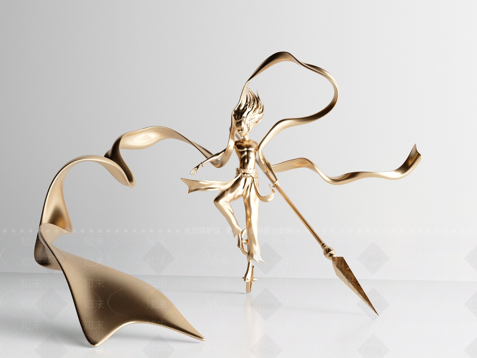 现代雕塑小品SU模型下载【ID:1185881821】