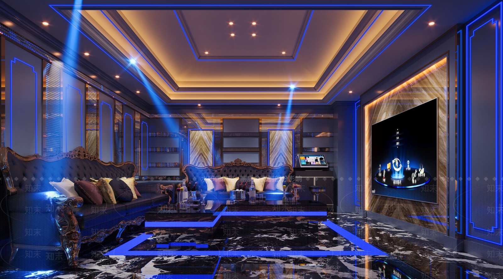 现代复古KTV3D模型下载【ID:1185882665】