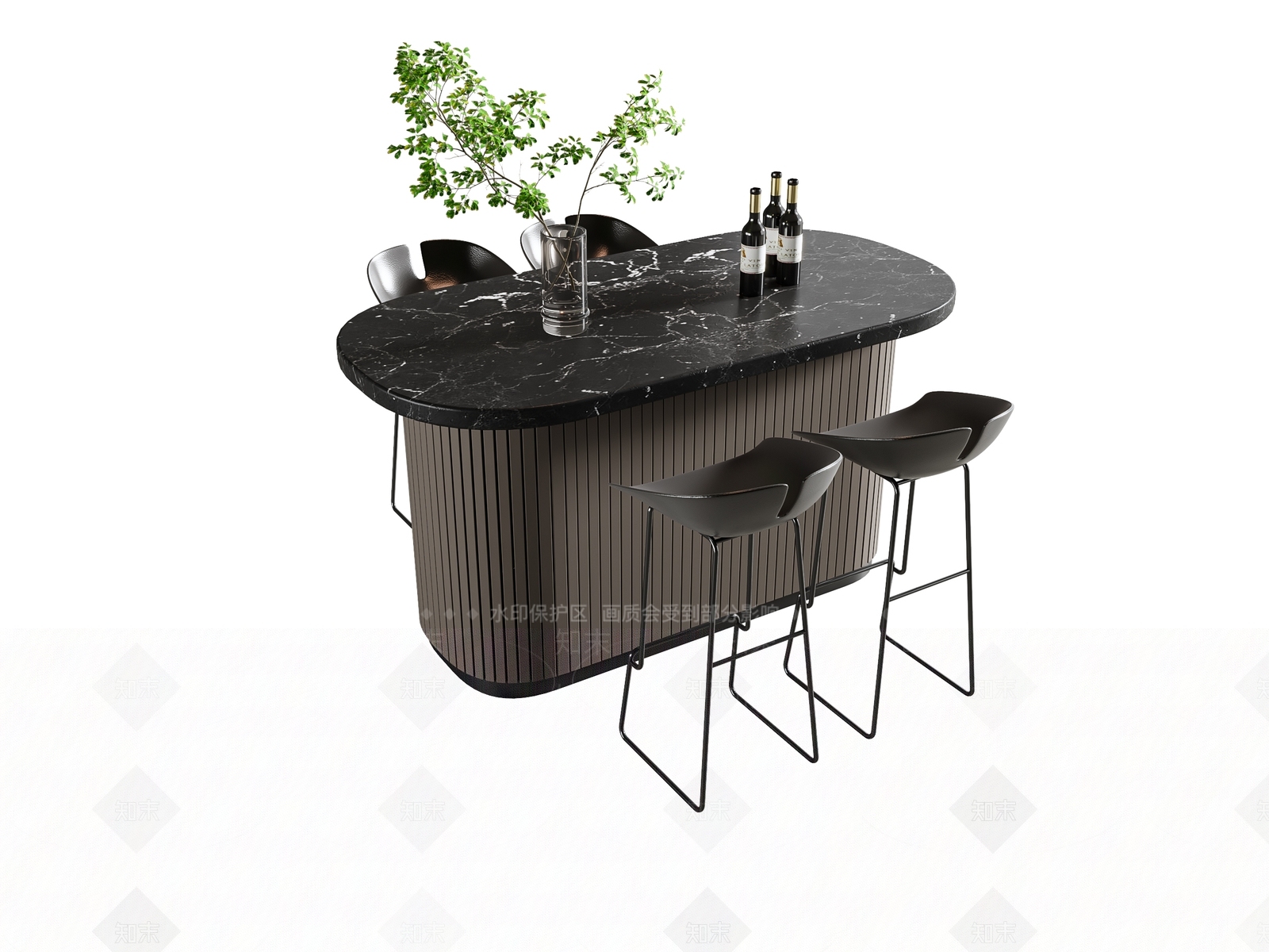 现代吧台3D模型下载【ID:1185892290】