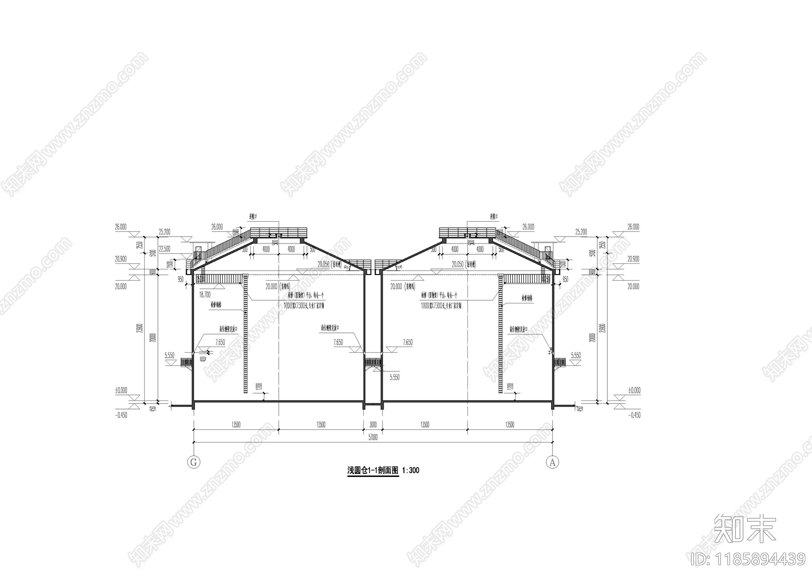 新中式产业园建筑cad施工图下载【ID:1185894439】