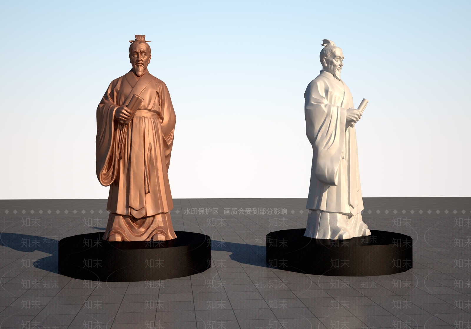 现代景观雕塑3D模型下载【ID:1185897829】