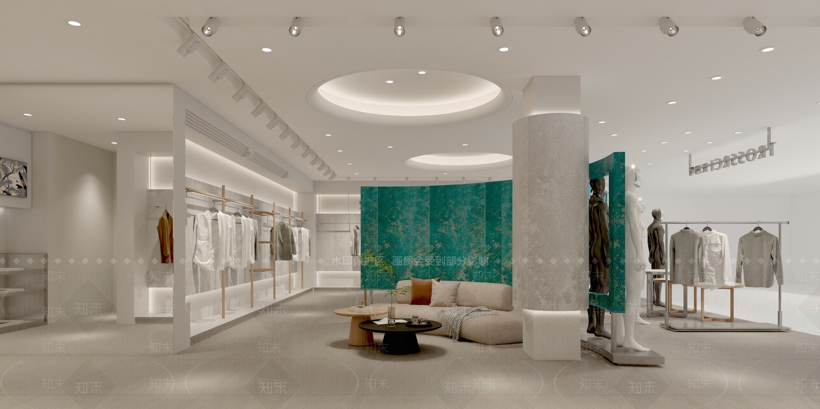 现代轻奢服装店3D模型下载【ID:1185900710】