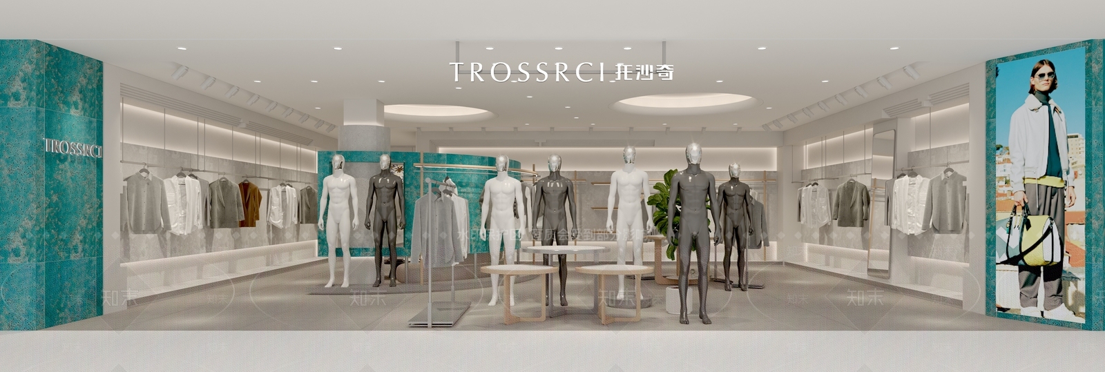 现代轻奢服装店3D模型下载【ID:1185900710】