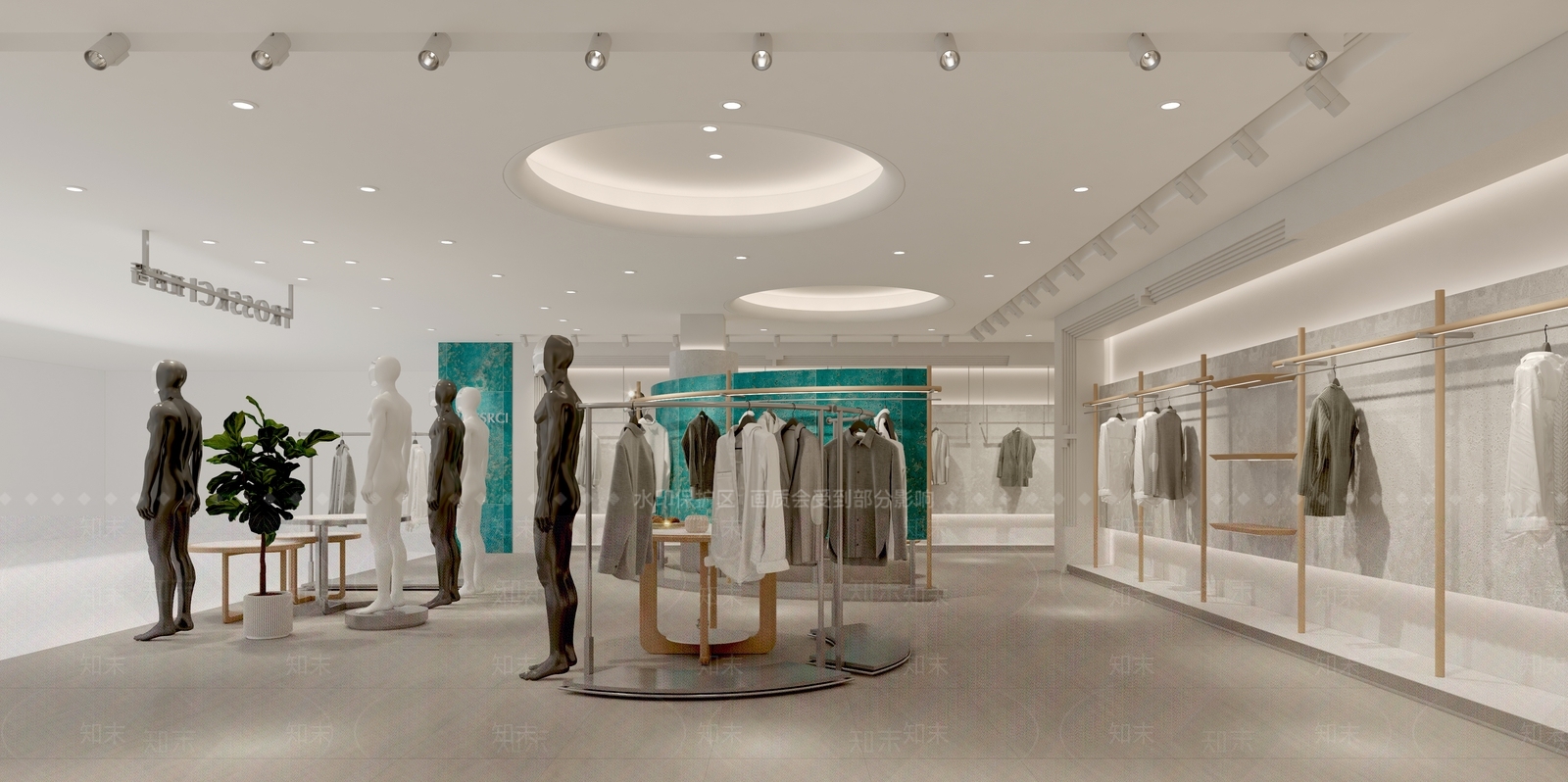 现代轻奢服装店3D模型下载【ID:1185900710】