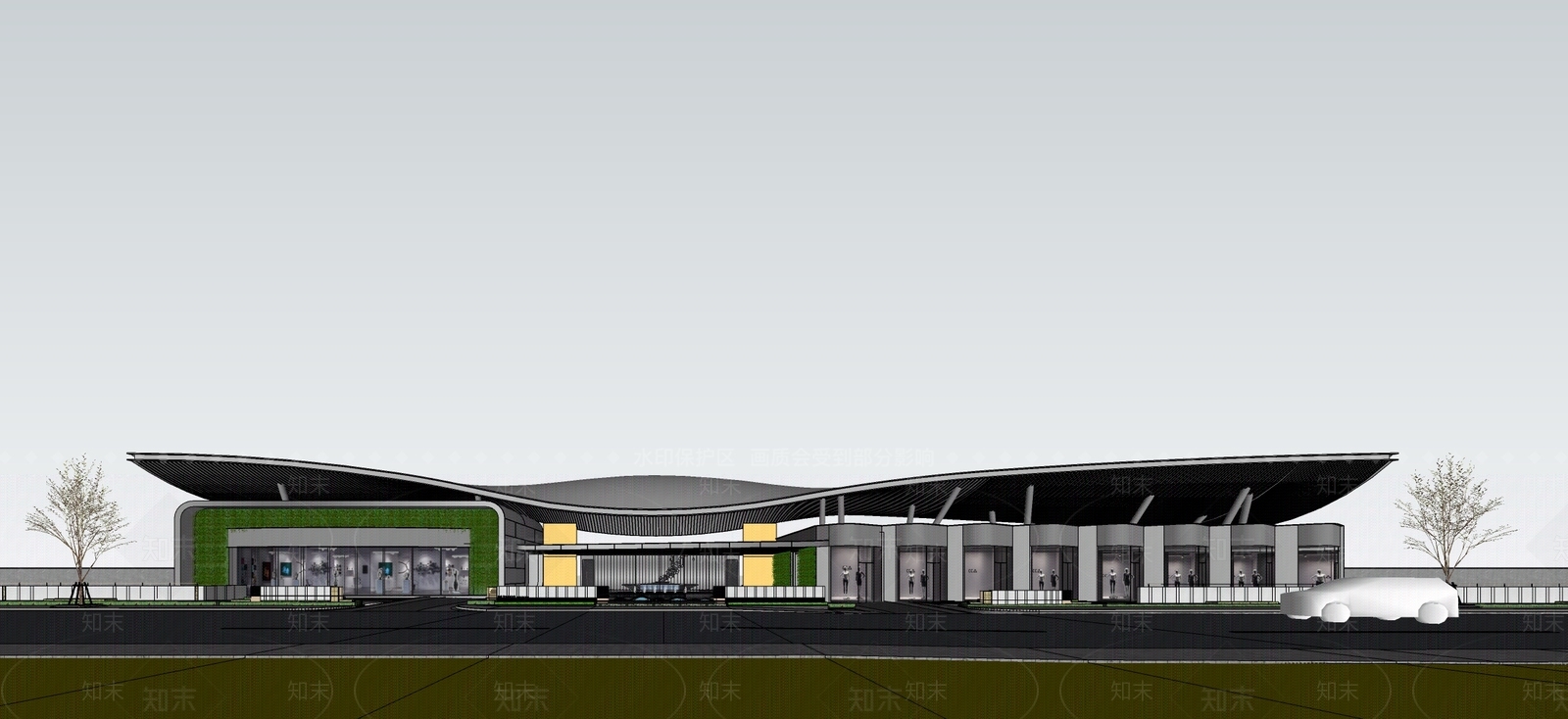 现代小公建SU模型下载【ID:1185900837】