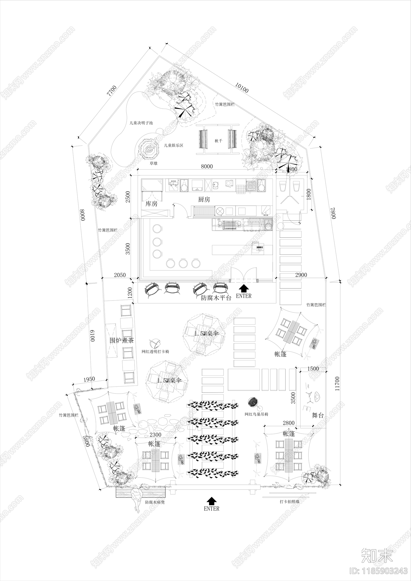 商业街景观施工图下载【ID:1185903243】