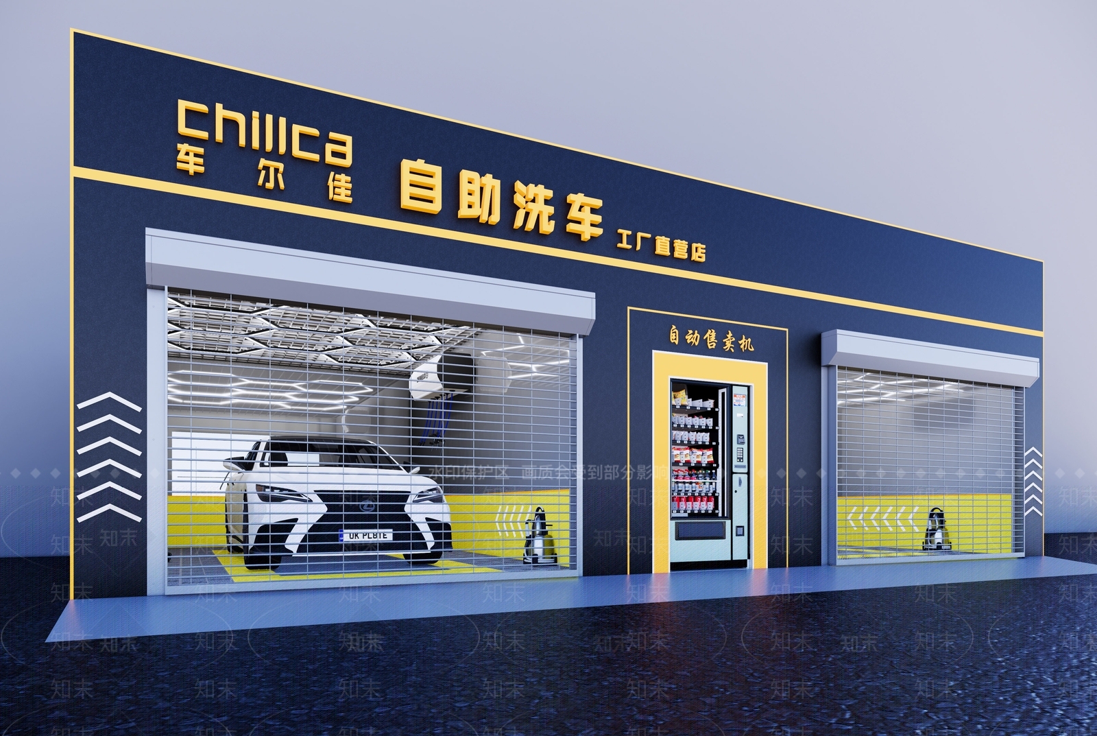 现代汽车4S店SU模型下载【ID:1185904992】