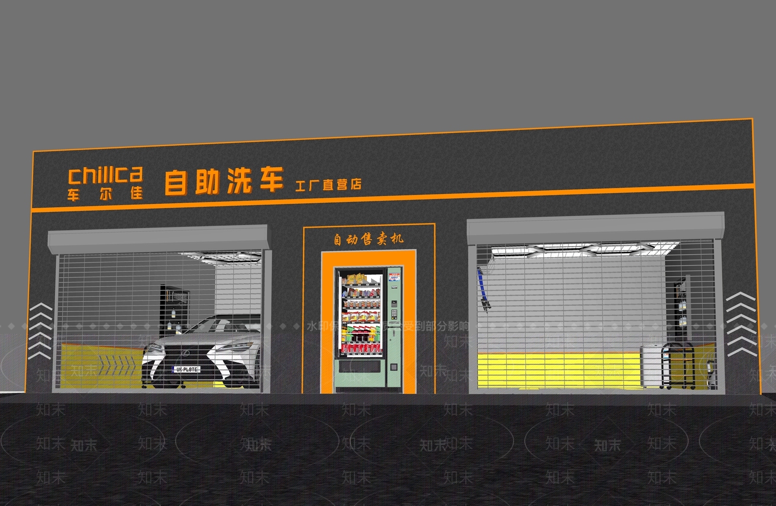 现代汽车4S店SU模型下载【ID:1185904992】