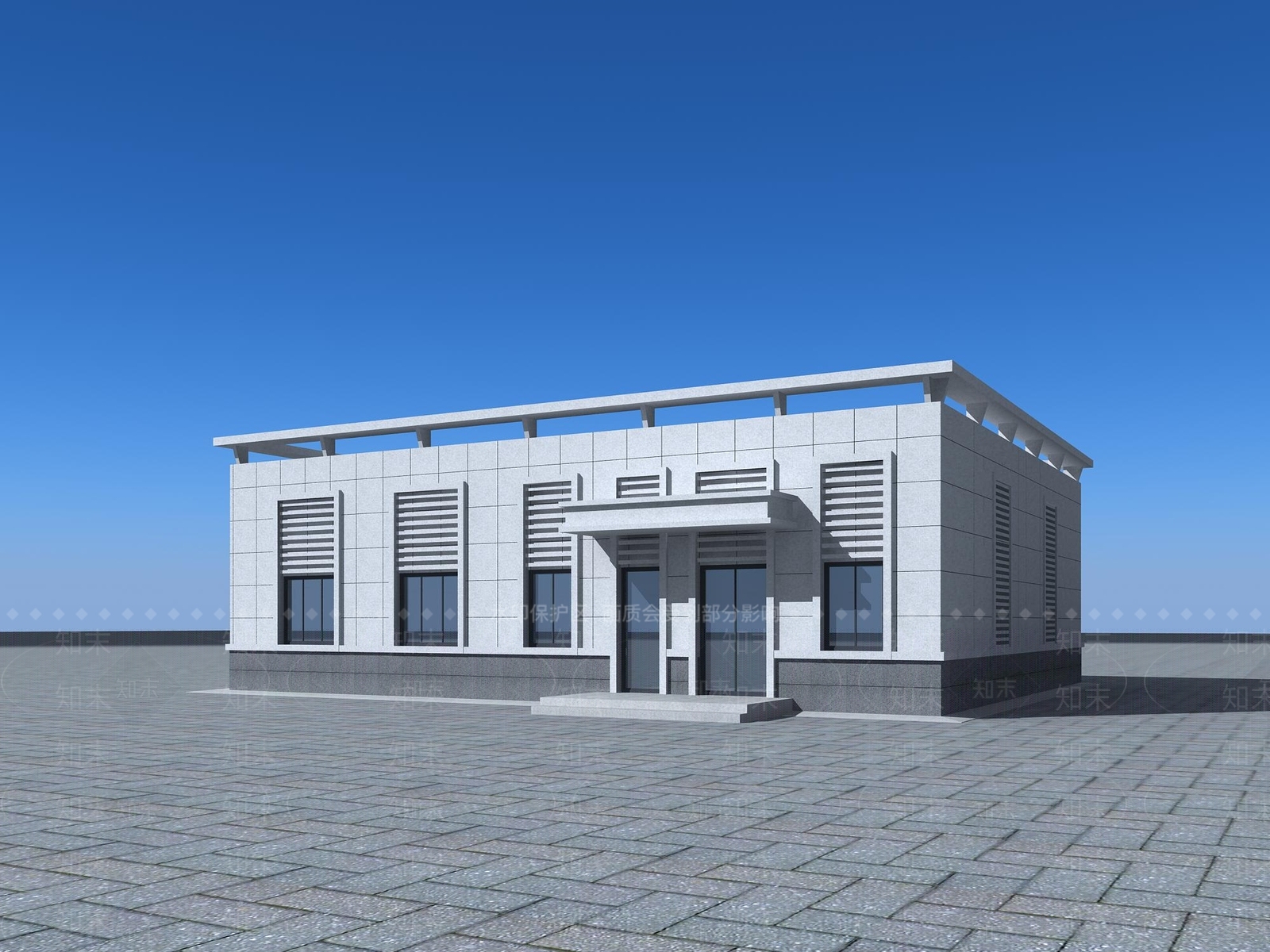 现代办公楼3D模型下载【ID:1185907356】