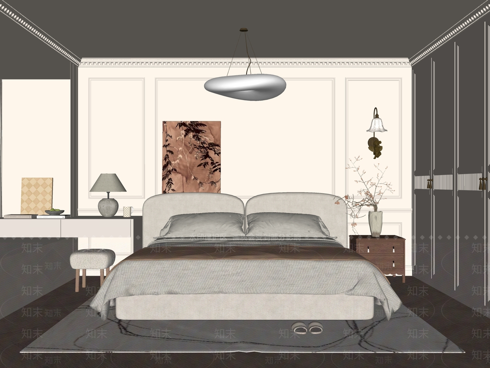 艺术装饰画挂画SU模型下载【ID:1227452207】