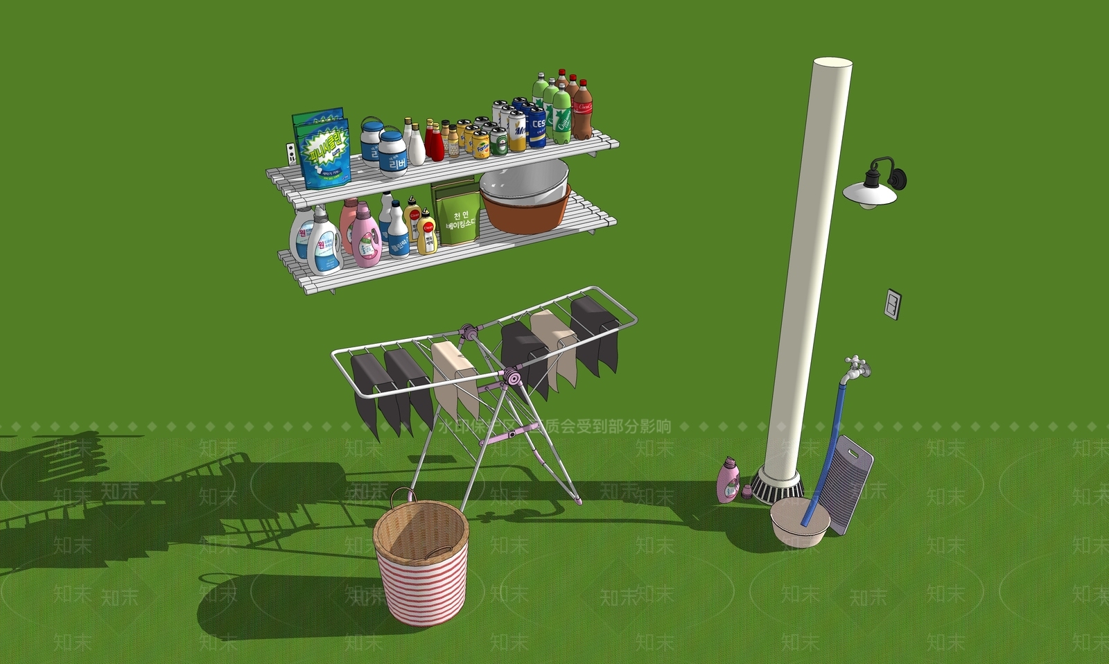 洗浴用品SU模型下载【ID:1185913886】