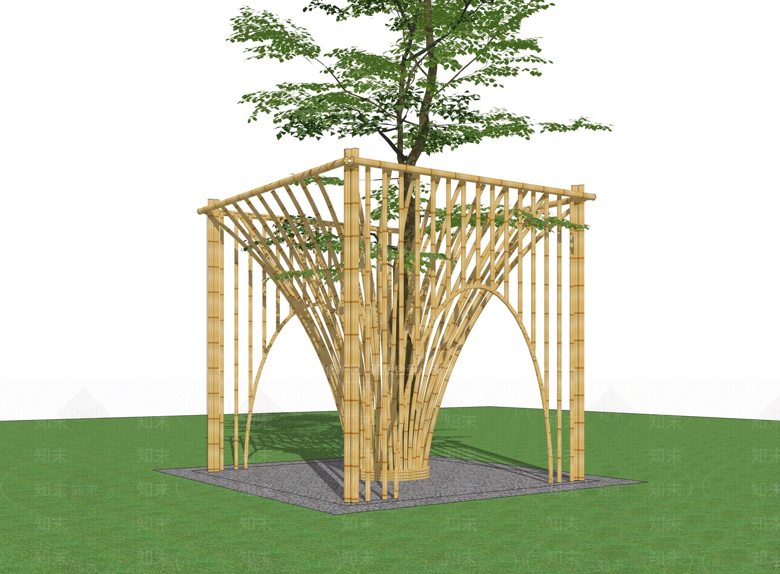 现代其他景观小建筑SU模型下载【ID:1185920706】
