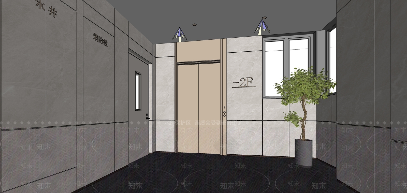 现代其他公共空间SU模型下载【ID:1185921810】