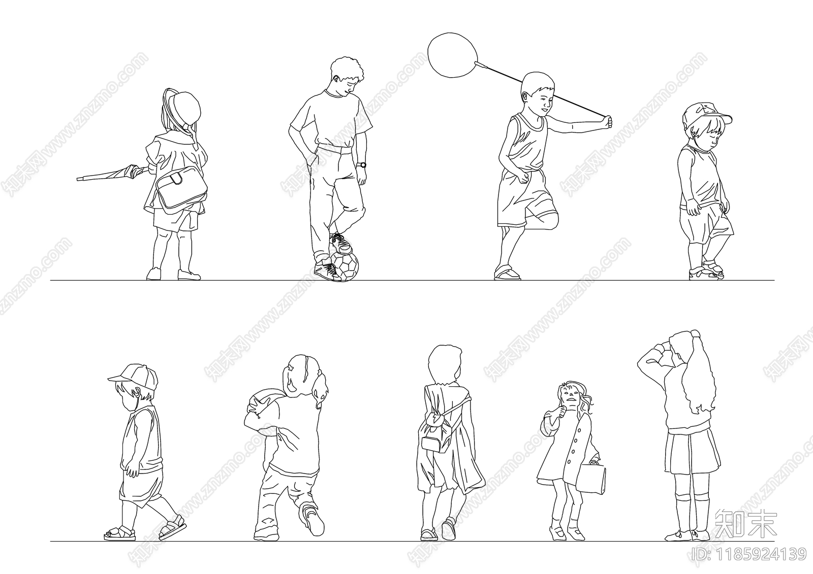 现代人物施工图下载【ID:1185924139】