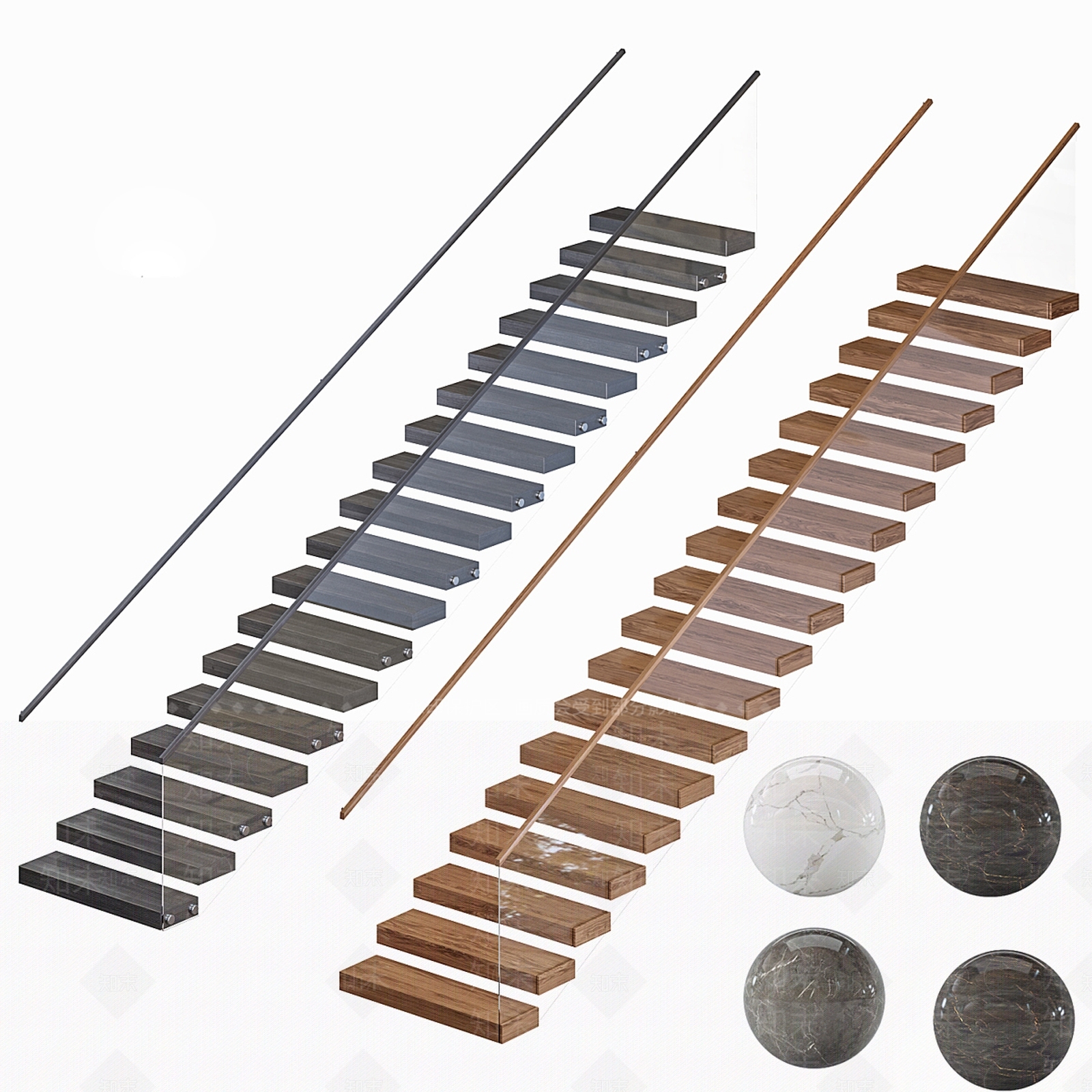 现代欧式楼梯3D模型下载【ID:1185931618】