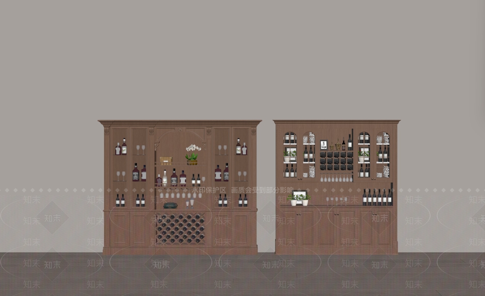 酒柜SU模型下载【ID:1185932424】
