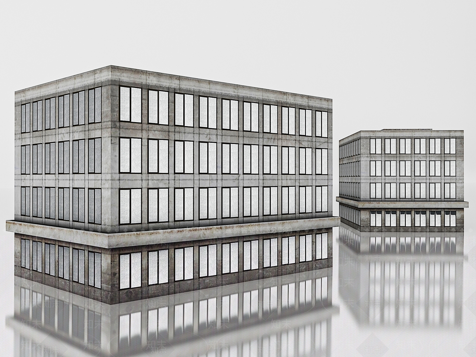 现代办公楼3D模型下载【ID:1185932357】