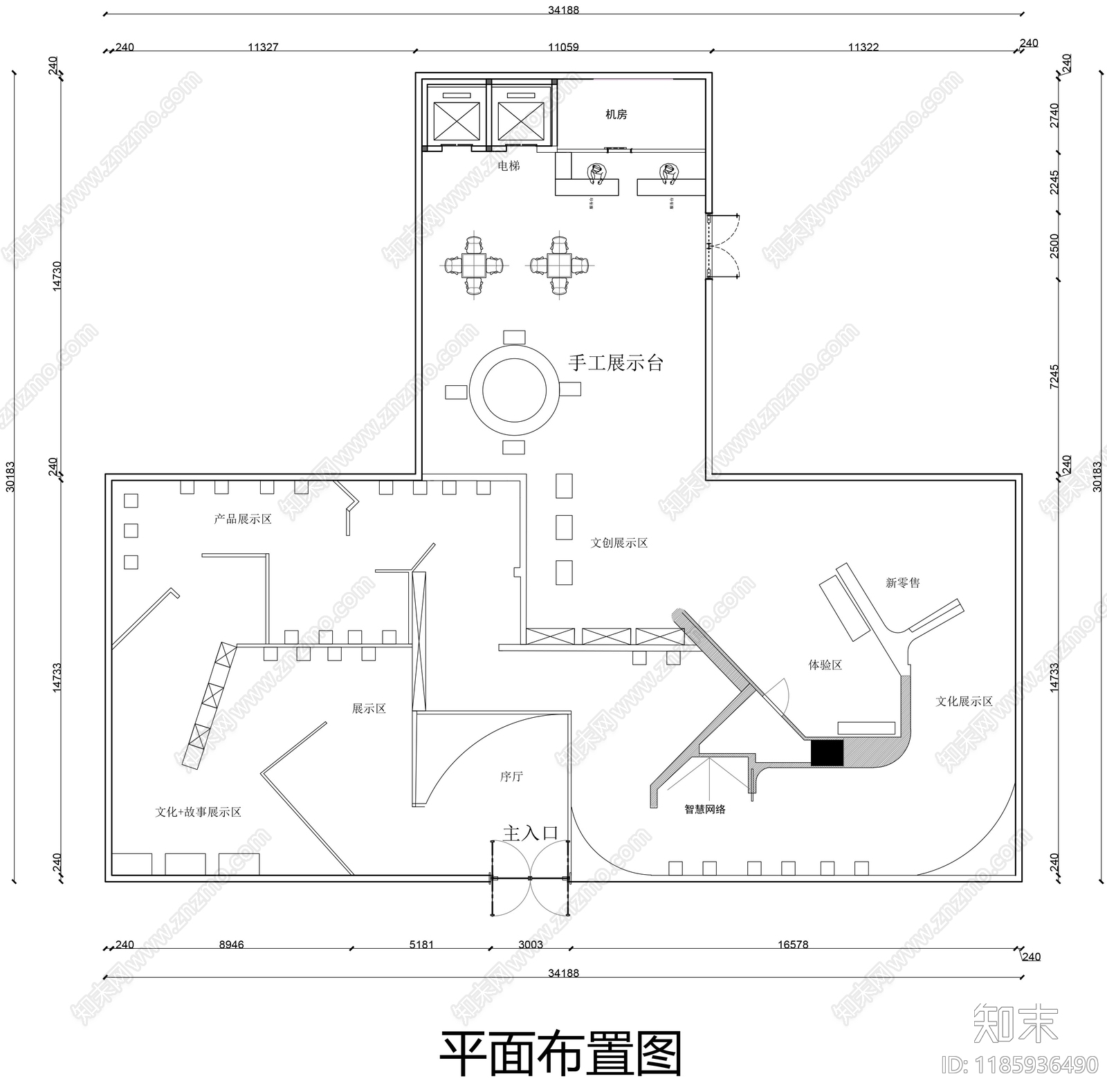 现代其他文化空间cad施工图下载【ID:1185936490】