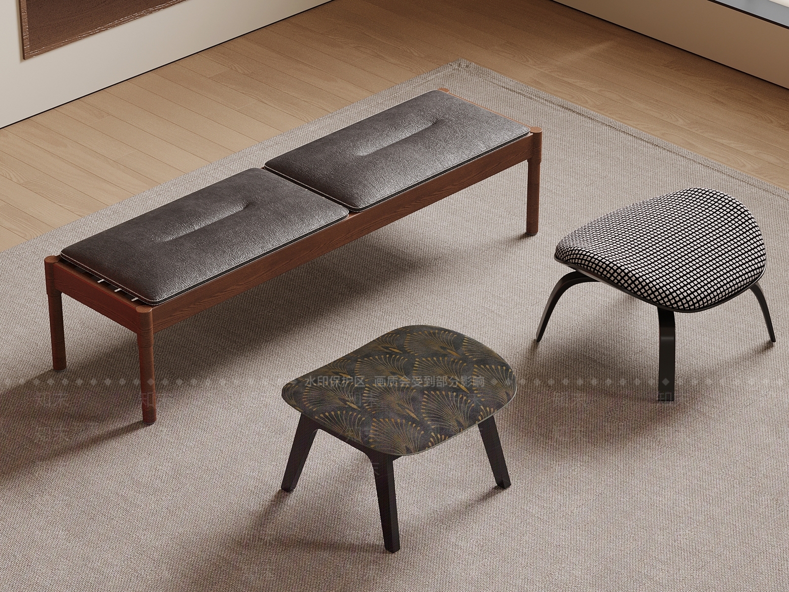 中古其他凳子SU模型下载【ID:1185937149】