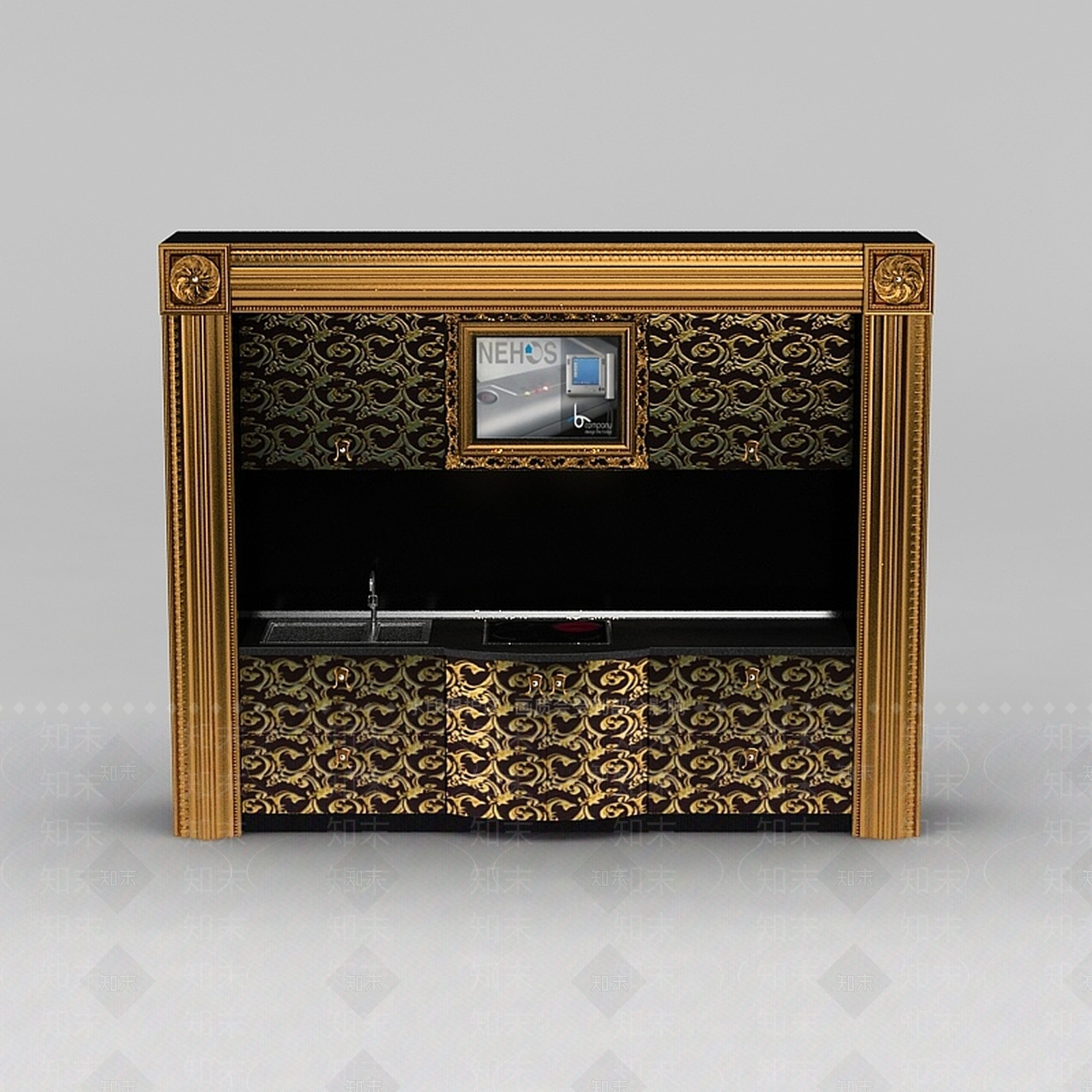 现代厨具3D模型下载【ID:1185939497】