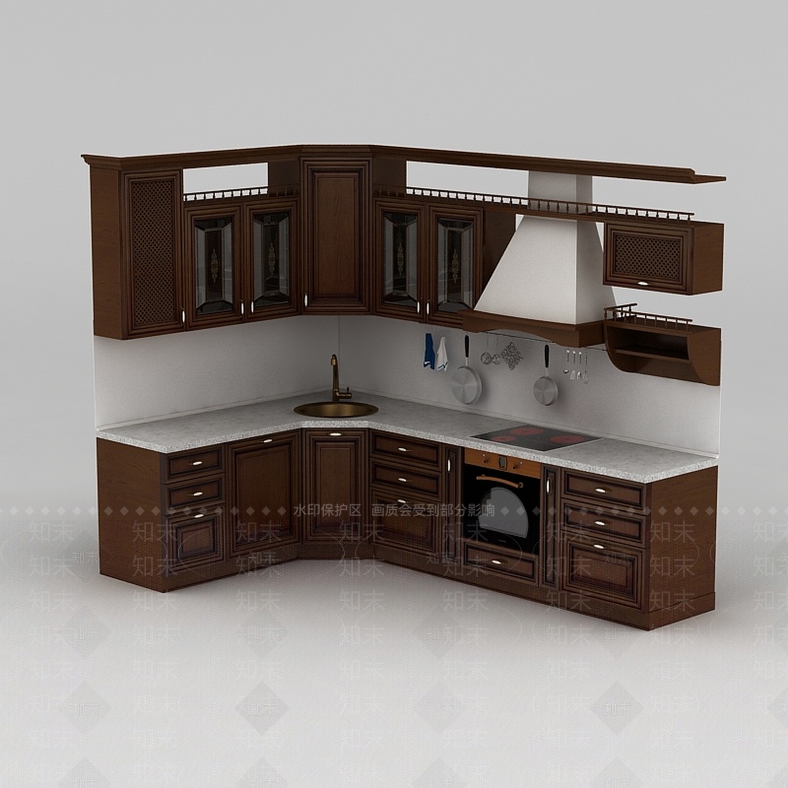 现代厨具3D模型下载【ID:1185939737】