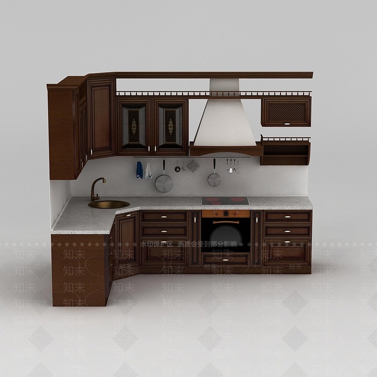 现代厨具3D模型下载【ID:1185939737】